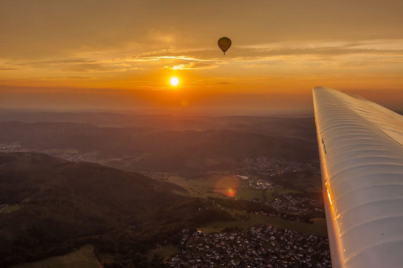 Segelflieger in der Luft